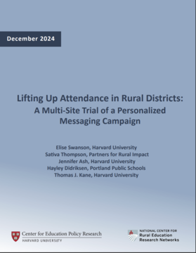 Lifting up attendance in rural districts