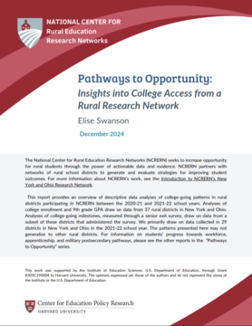 Insights into College Access from a Rural Research Network