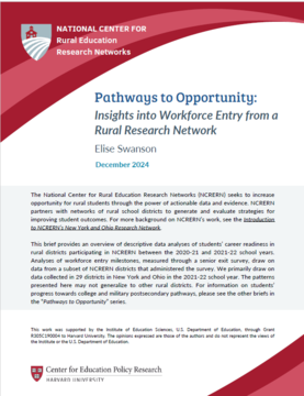 Insights into Workforce Entry from a Rural Research Network