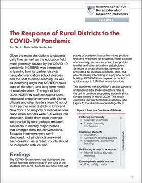 The Response of Rural Districts to the Pandemic