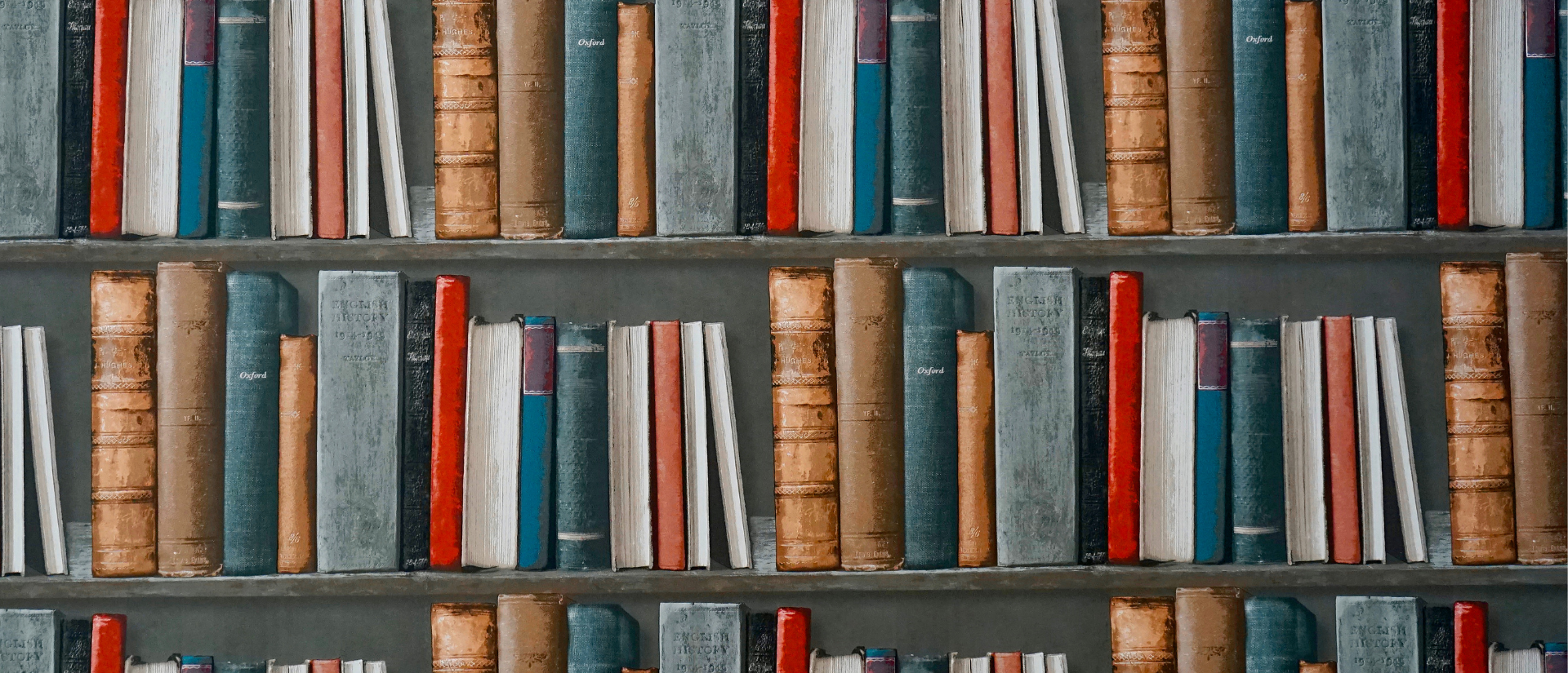 Books on a shelf